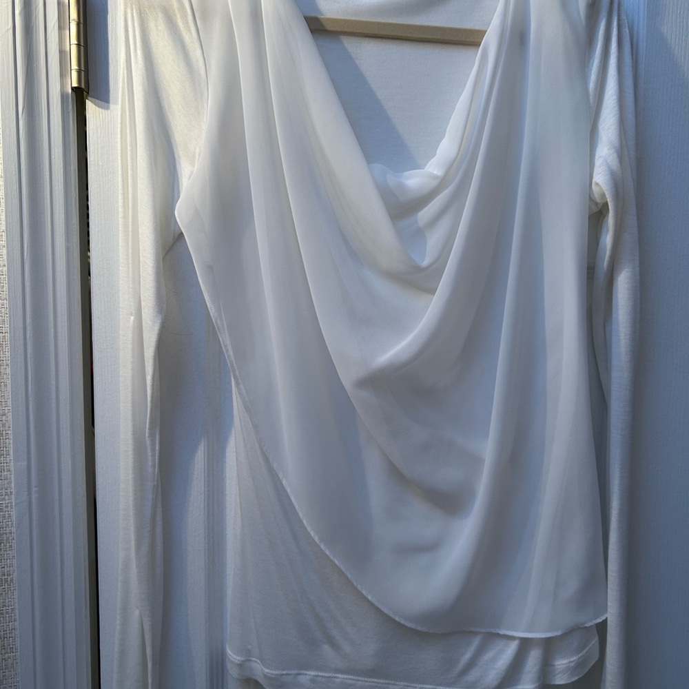 Velvet Cream and White Top